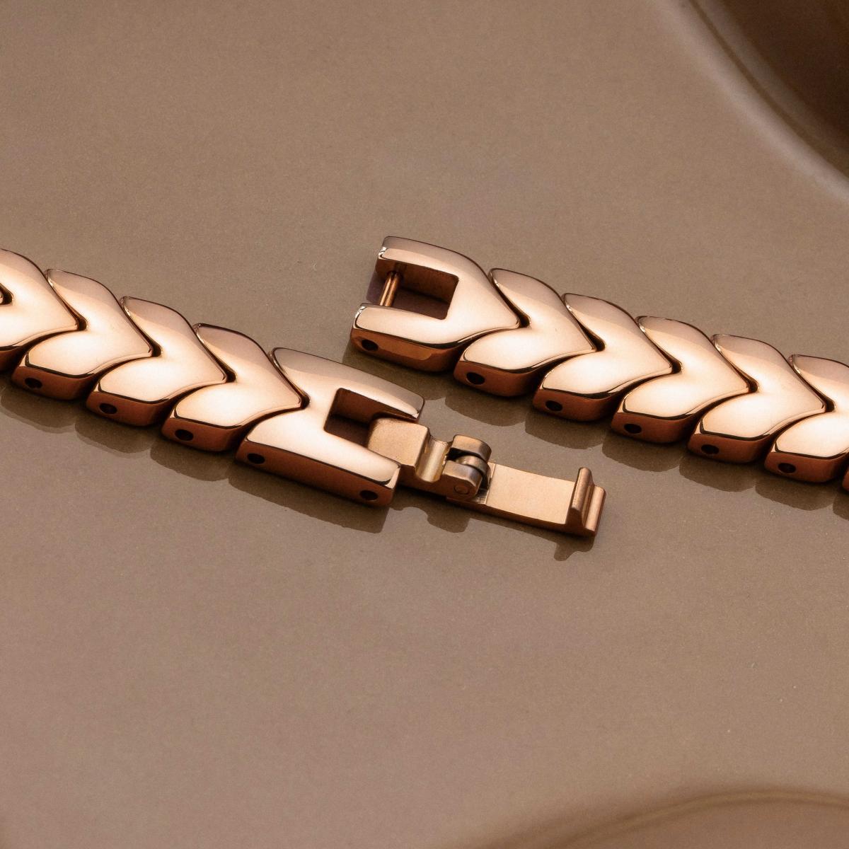 HOLZKERN | Armband Bandlett Alula (Amethyst / Roségold)