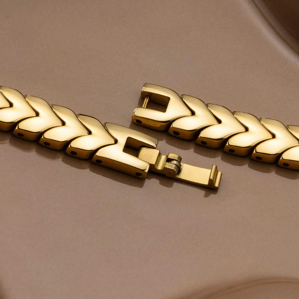 HOLZKERN | Armband Bandlett Alula (Granat / Gold)