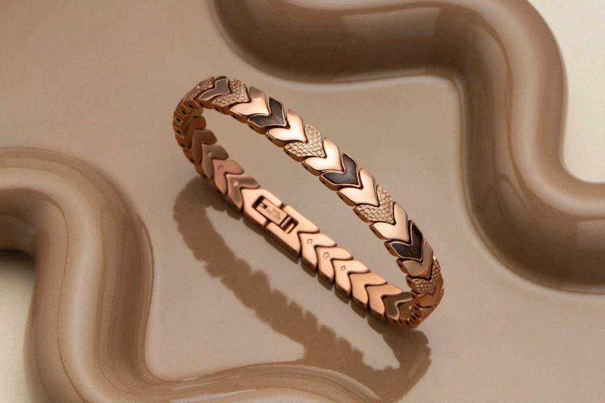 HOLZKERN | Armband Bandlett Alula (Walnuss / Roségold)