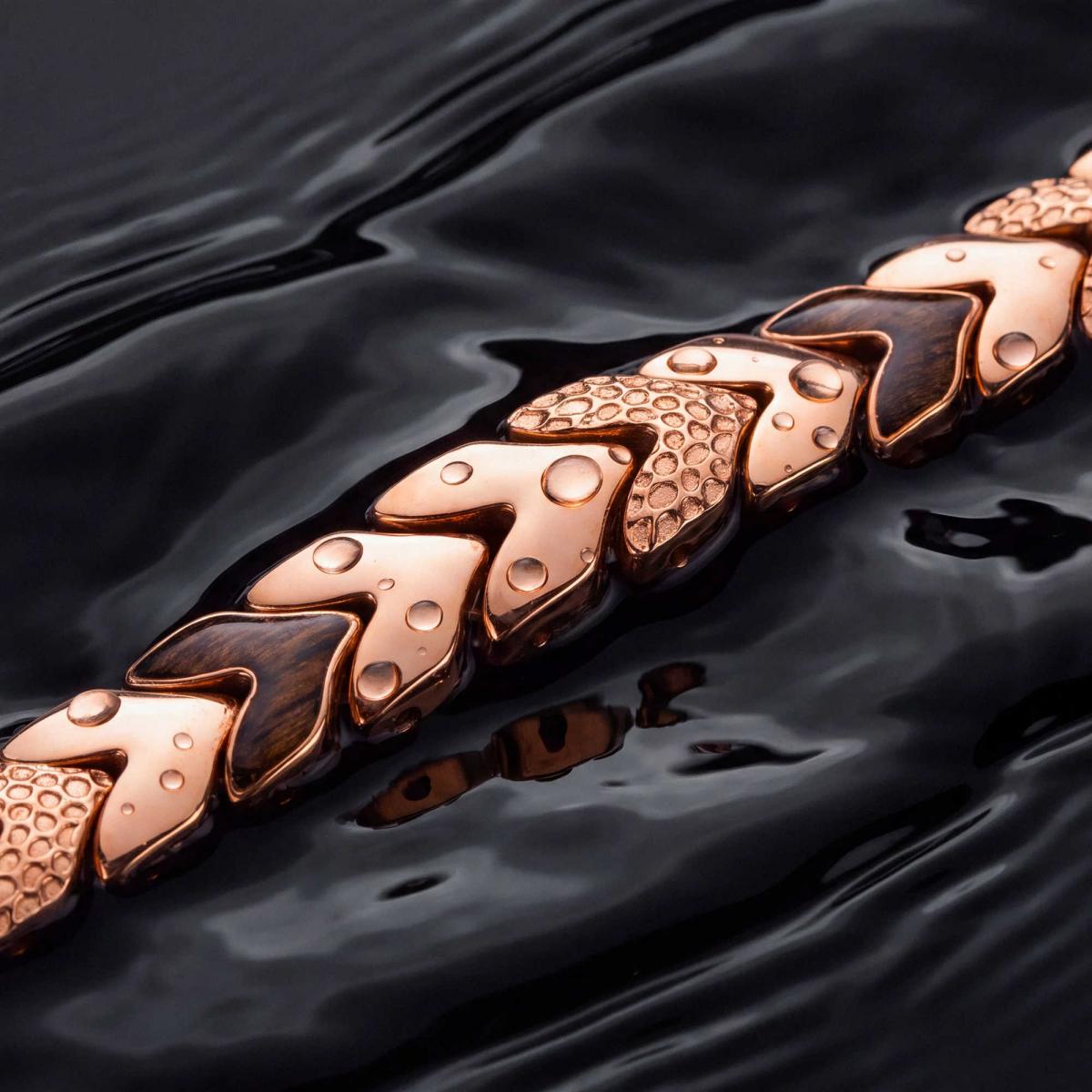 HOLZKERN | Armband Bandlett Alula (Walnuss / Roségold)