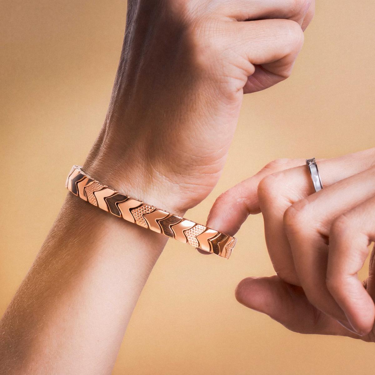 HOLZKERN | Armband Bandlett Alula (Walnuss / Roségold)