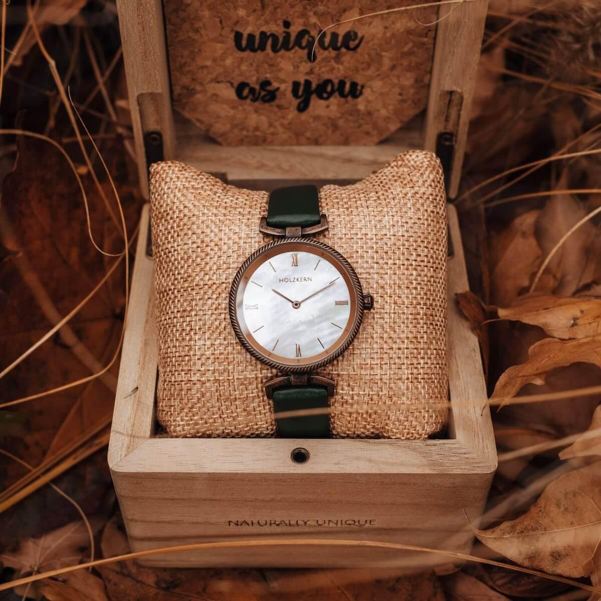 HOLZKERN | Amandes Damen Armbanduhr Perna