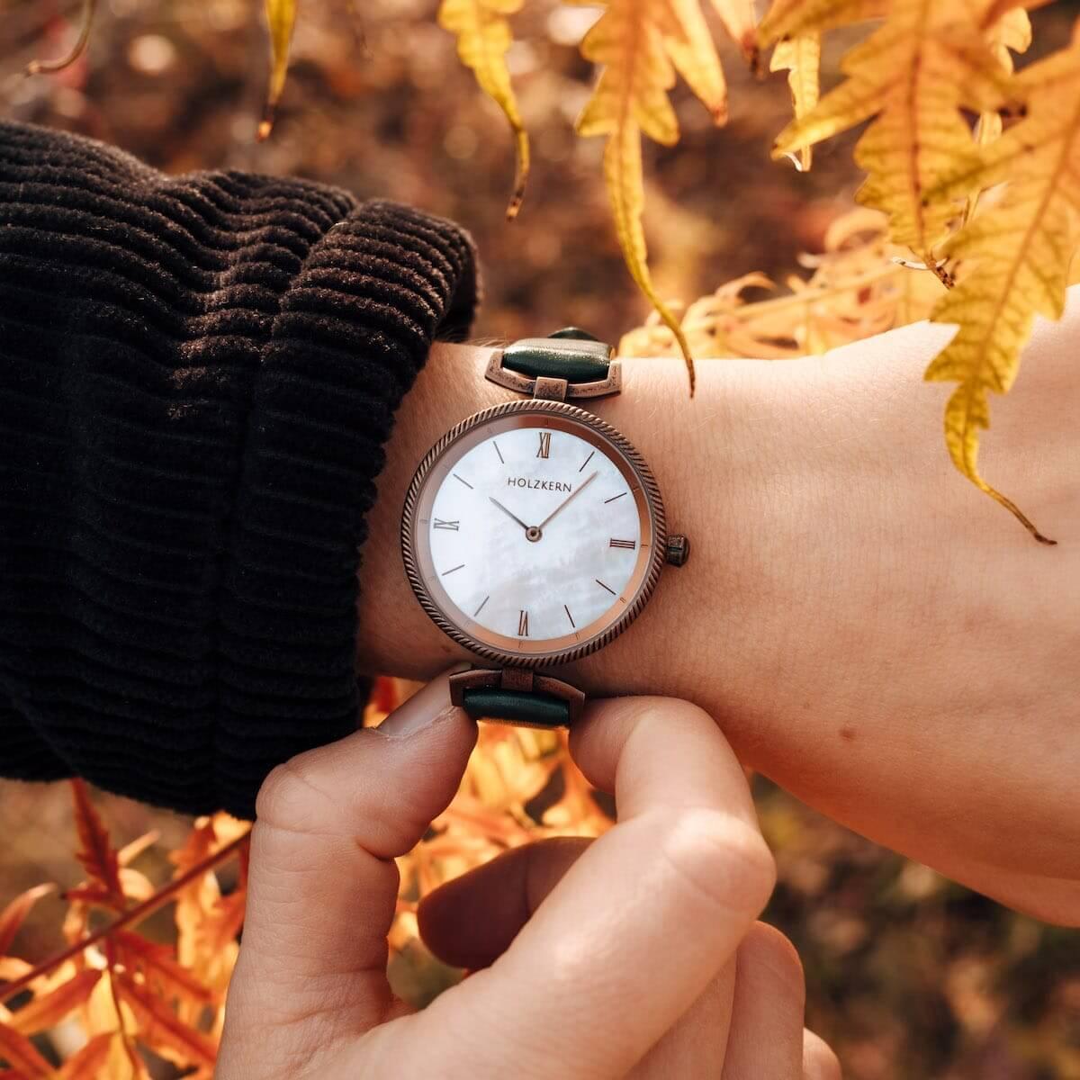 HOLZKERN | Amandes Damen Armbanduhr Perna