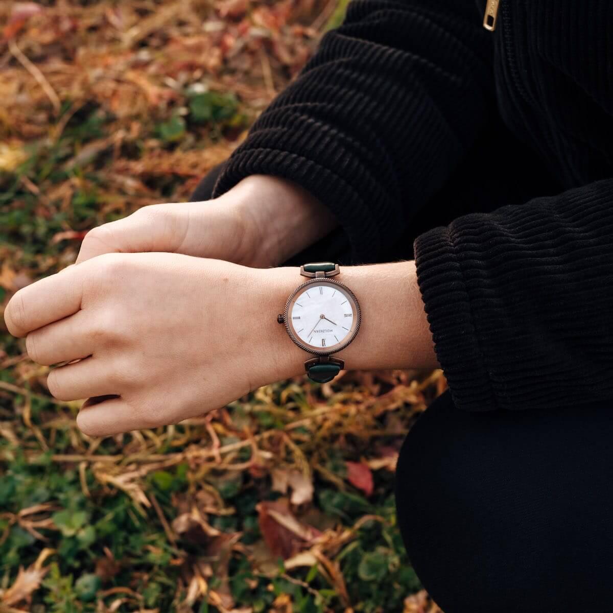HOLZKERN | Amandes Damen Armbanduhr Perna