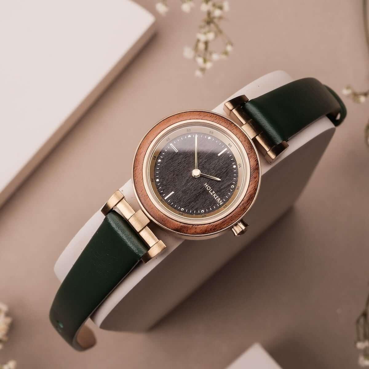 HOLZKERN Amelia Compass Damen Holzarmbanduhr