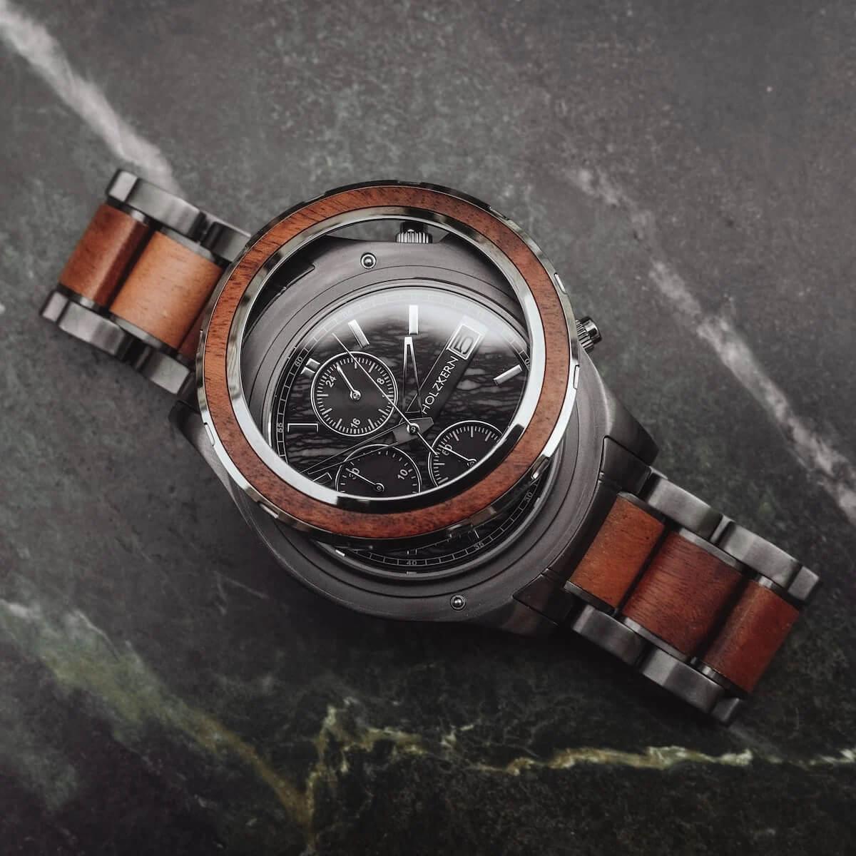 HOLZKERN | Angkor Sundown Herren Solar Chronograph