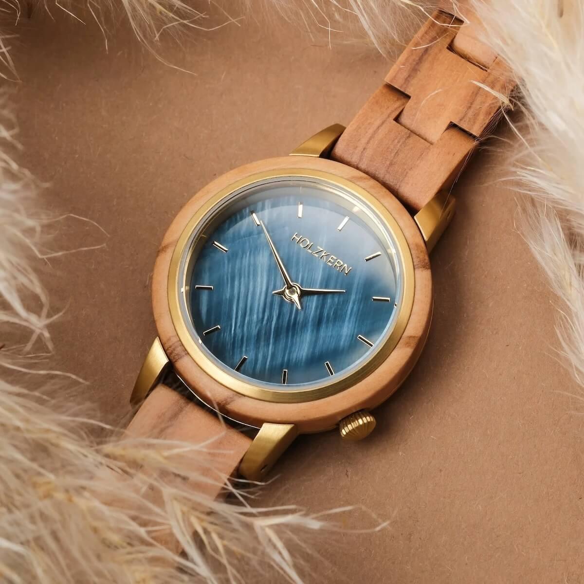 HOLZKERN | Antrim Küsten Damen Holzarmbanduhr
