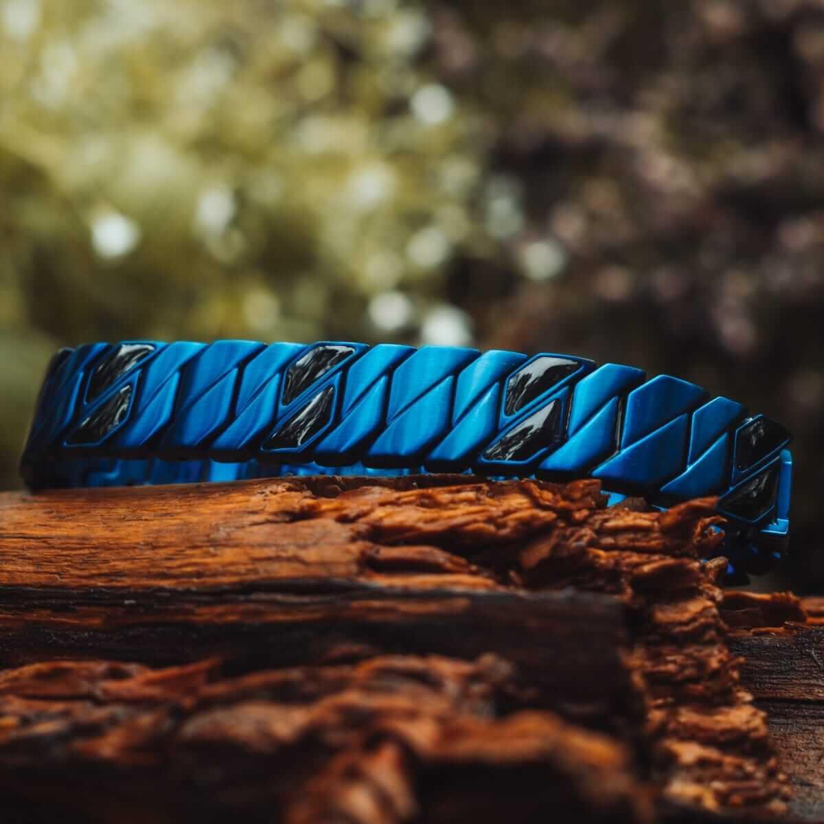 HOLZKERN | Armband Bandlett Bariton (Ahorn / Blau)