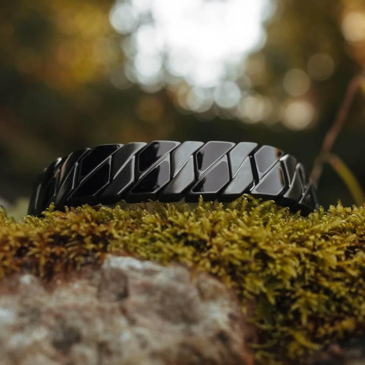 HOLZKERN | Armband Bandlett Bariton (Ahorn / Dunkelgrau)