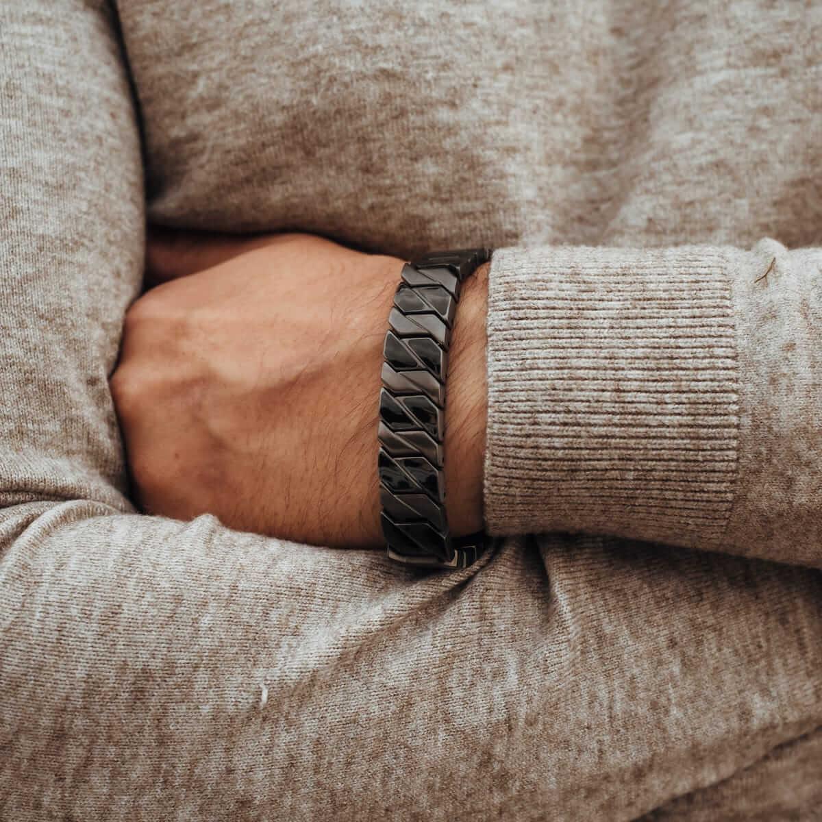 HOLZKERN | Armband Bandlett Bariton (Ahorn / Dunkelgrau)