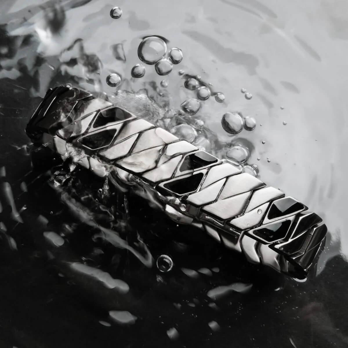 HOLZKERN | Armband Bandlett Bariton (Ahorn / Silber)
