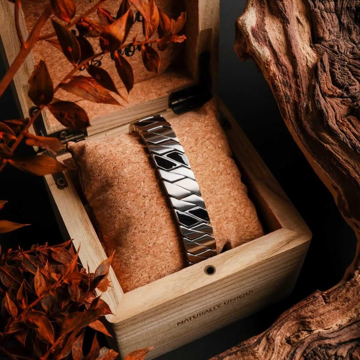 HOLZKERN | Armband Bandlett Bariton (Ahorn / Silber)