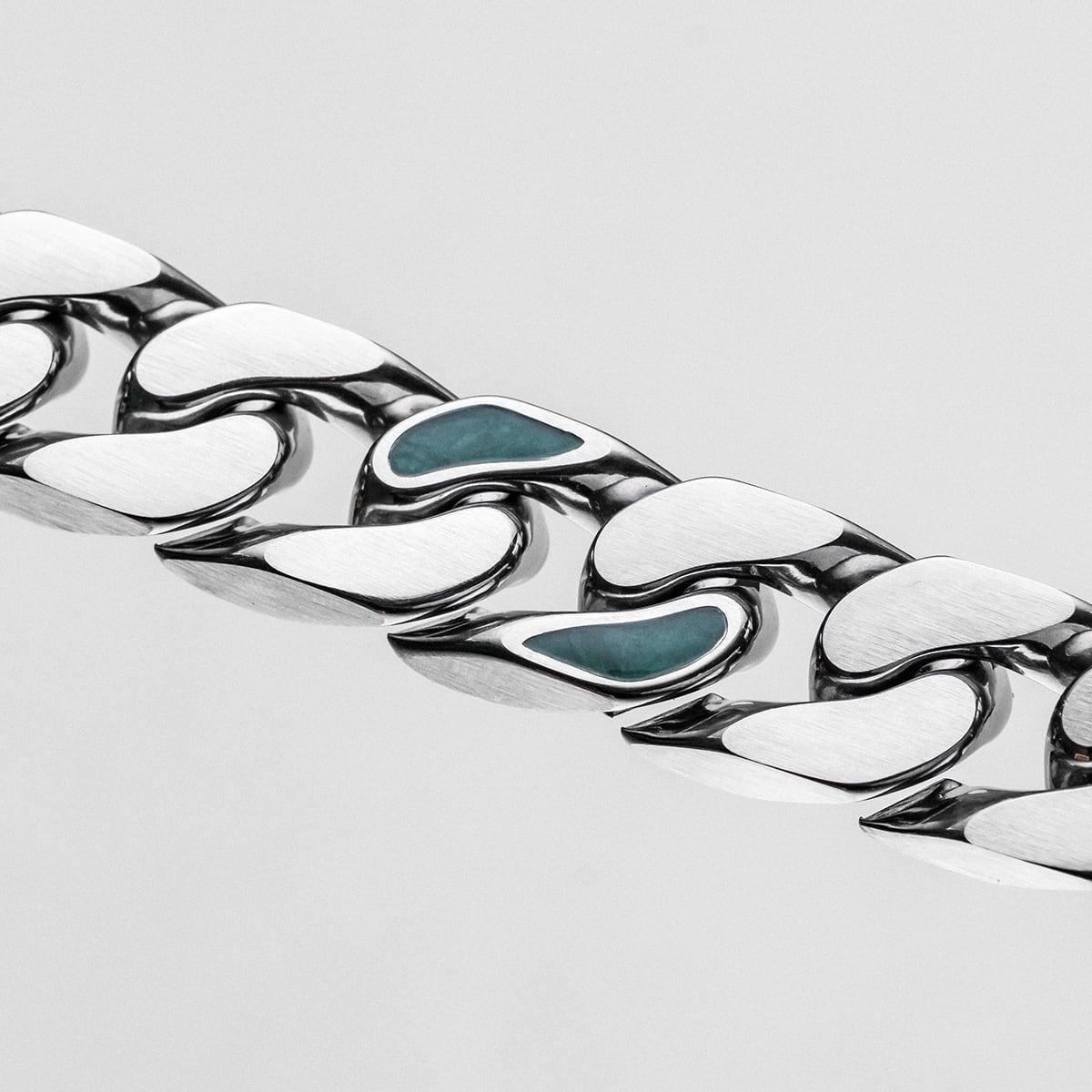 HOLZKERN | Armband Bandlett Bodyguards (Türkisstein / Silber)