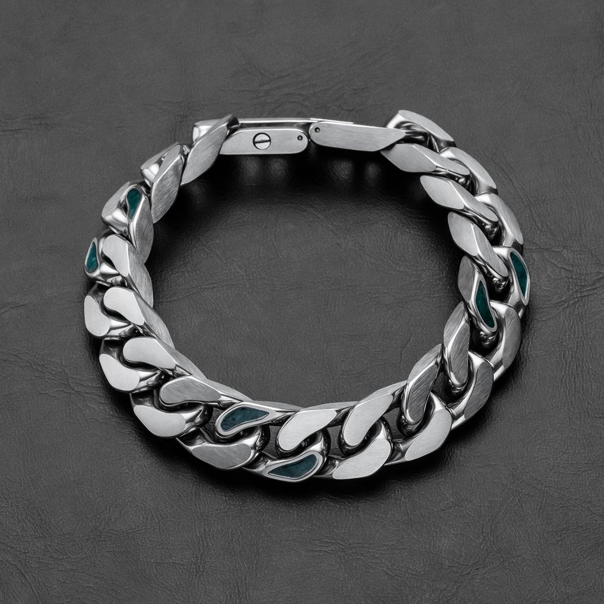 HOLZKERN | Armband Bandlett Bodyguards (Türkisstein / Silber)