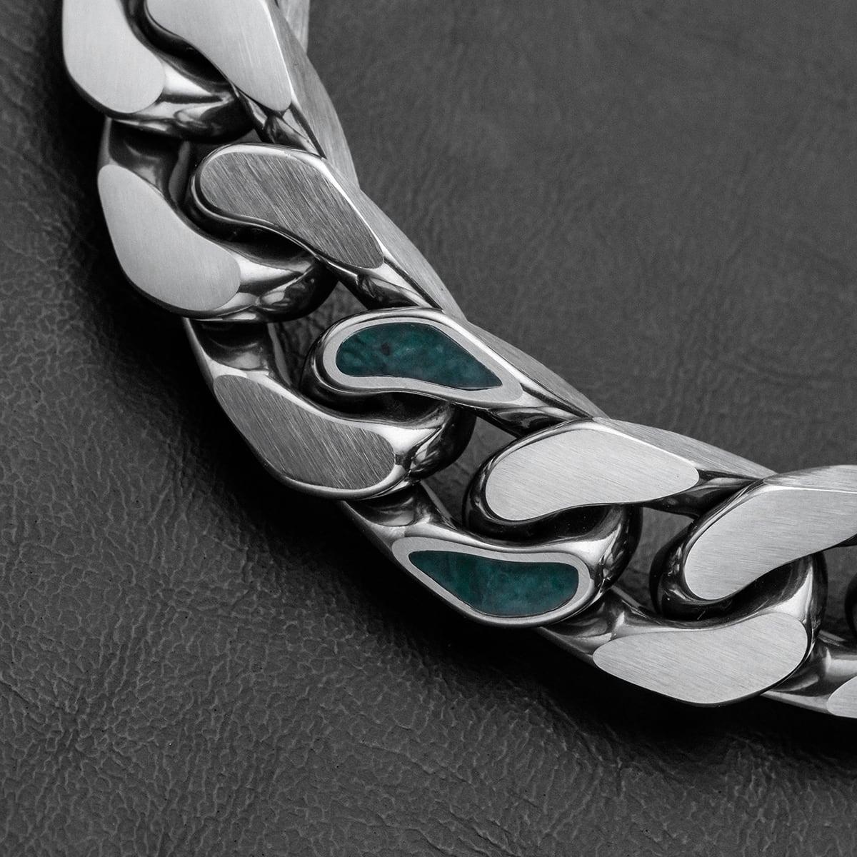 HOLZKERN | Armband Bandlett Bodyguards (Türkisstein / Silber)