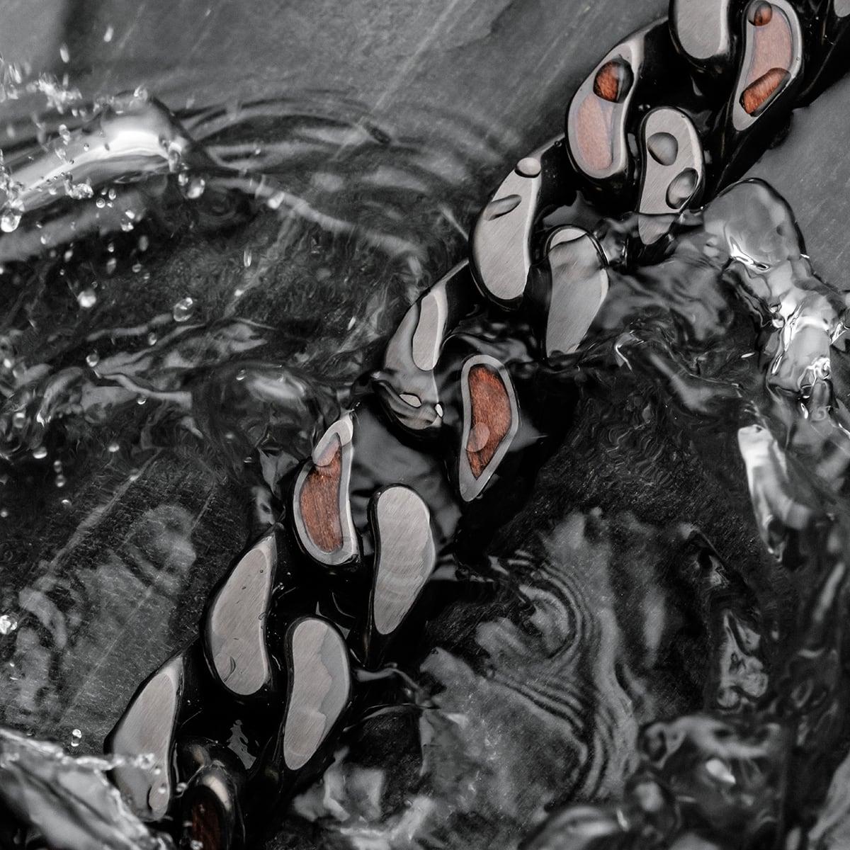 HOLZKERN | Armband Bandlett Bodyguards (Walnussholz / Dunkelgrau)