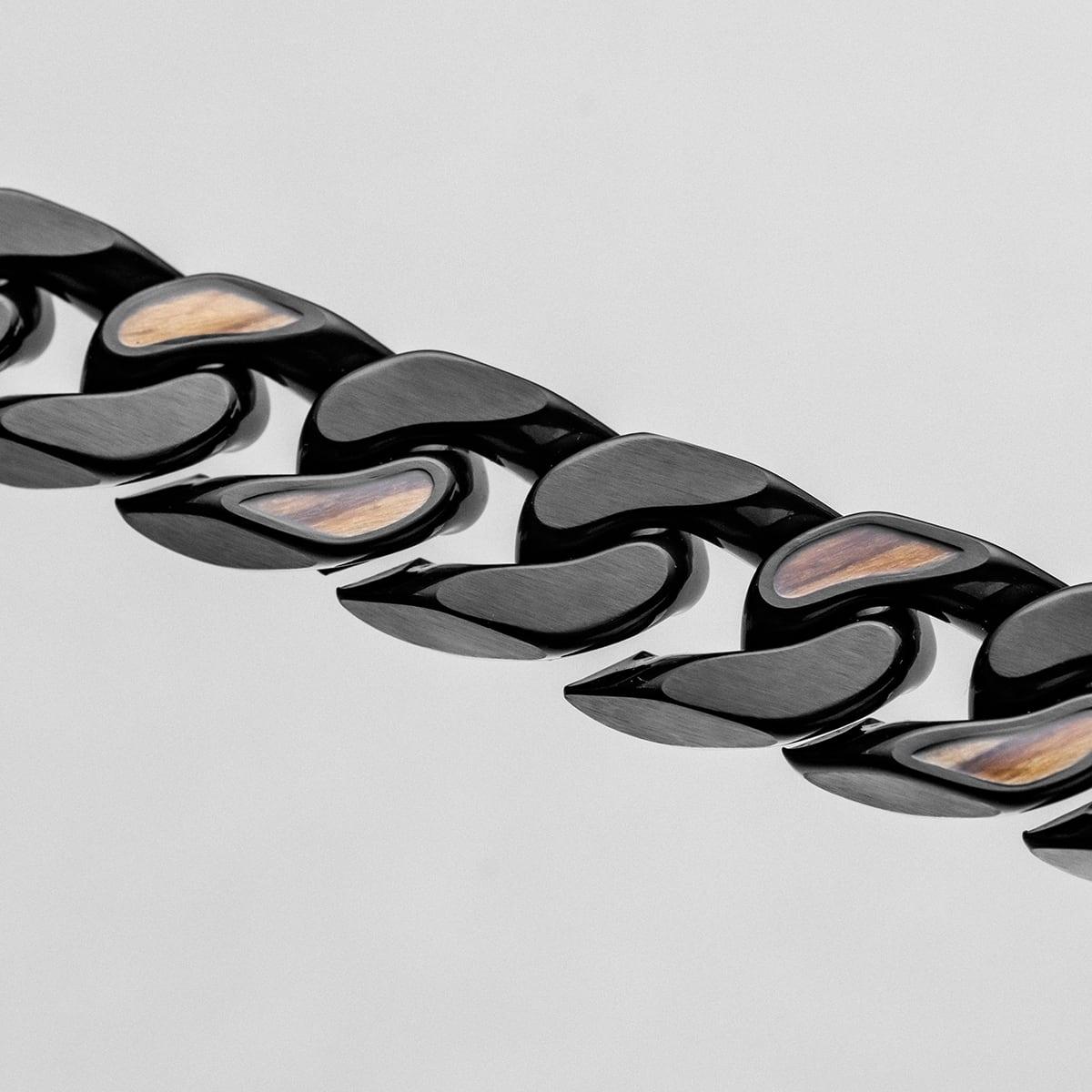 HOLZKERN | Armband Bandlett Bodyguards (Zebranoholz / Schwarz)