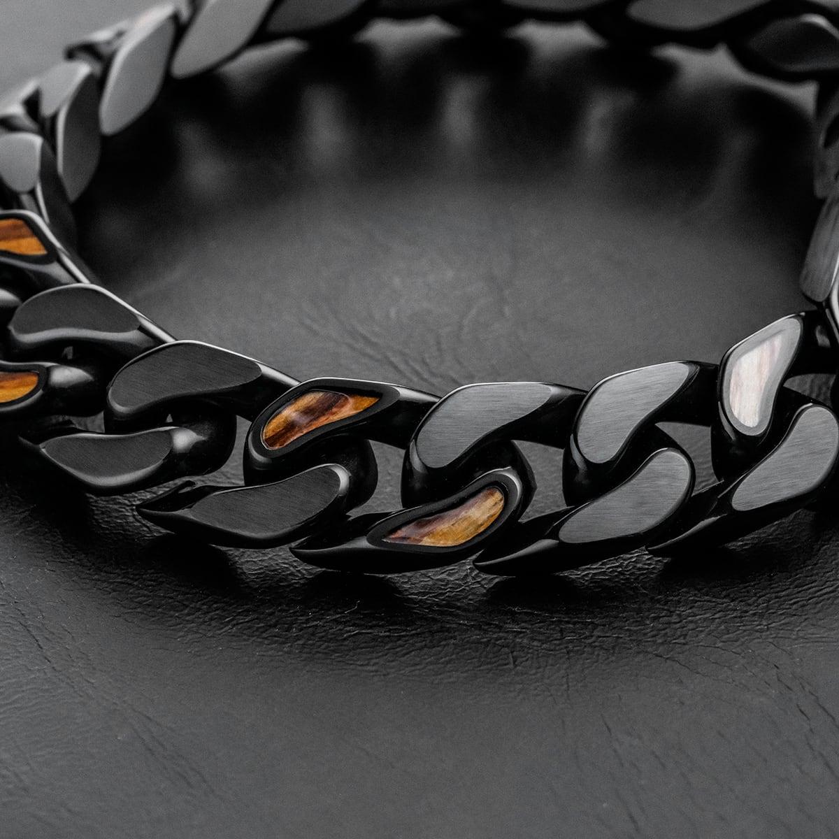 HOLZKERN | Armband Bandlett Bodyguards (Zebranoholz / Schwarz)