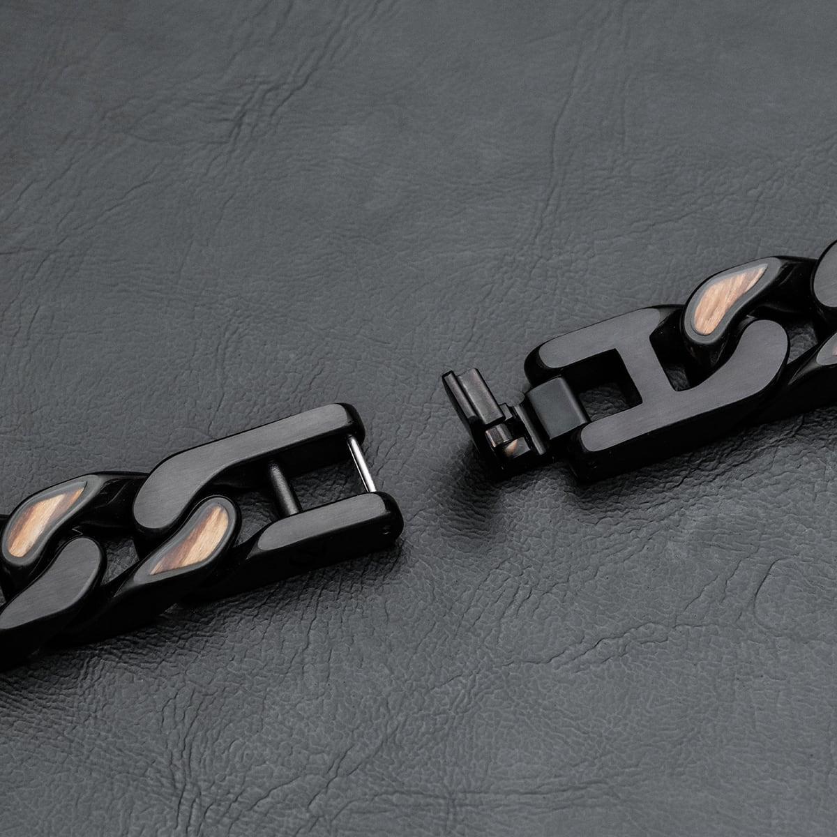 HOLZKERN | Armband Bandlett Bodyguards (Zebranoholz / Schwarz)