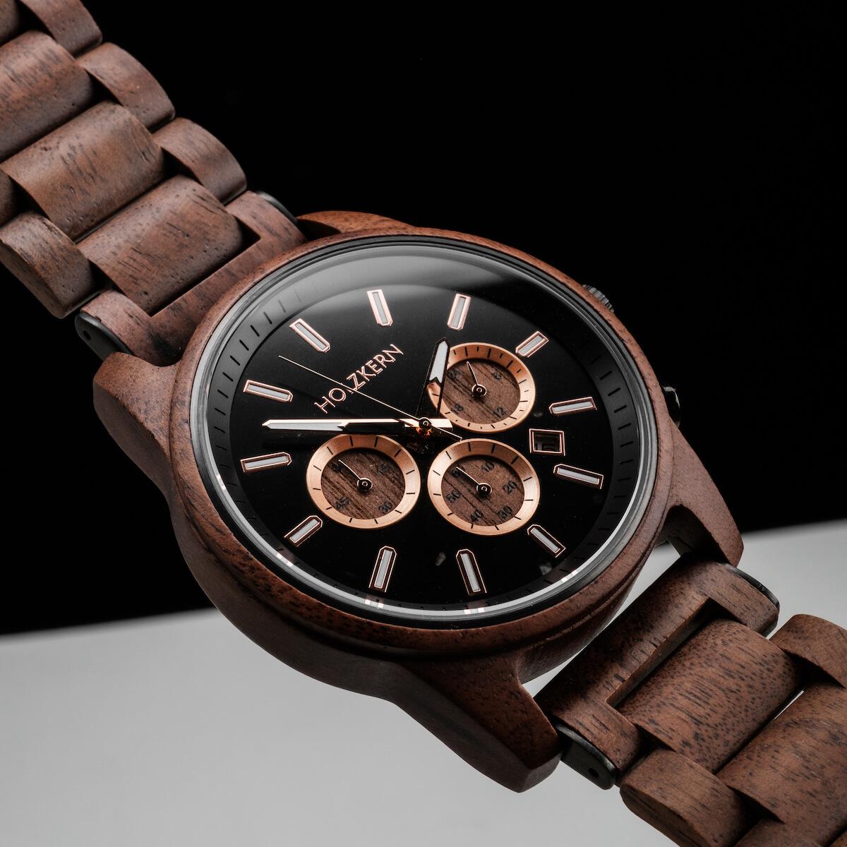 HOLZKERN | Buschwerk Waldlauf Herren Chronograph