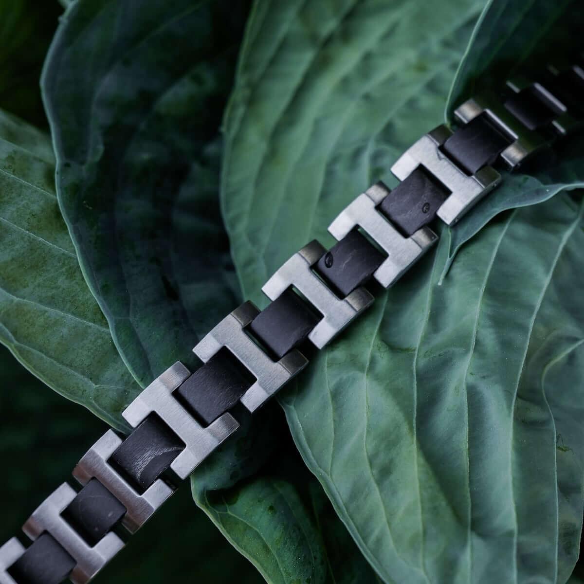 HOLZKERN | Bandlett Armband Capriccio (Ahornholz / Silber)