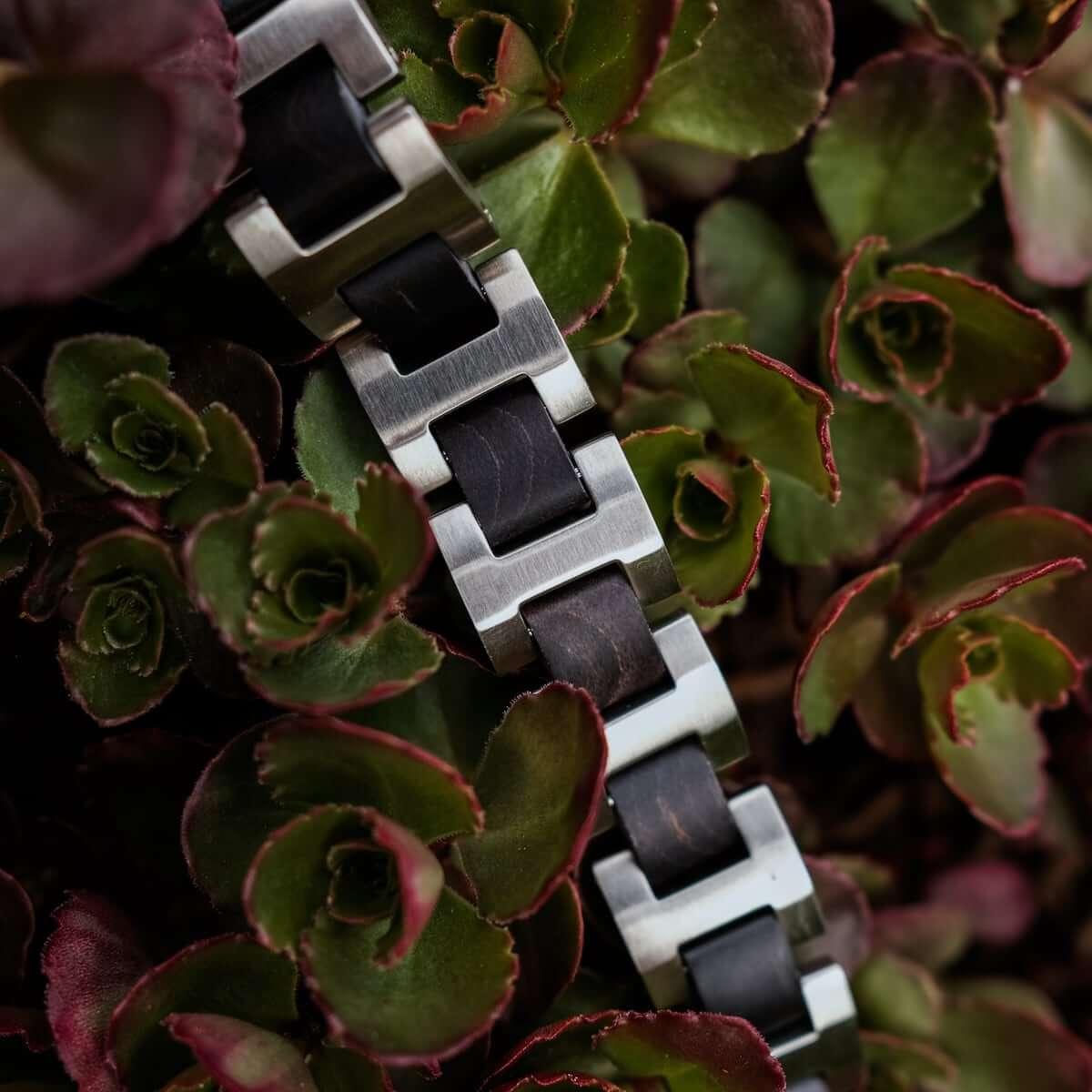 HOLZKERN | Bandlett Armband Capriccio (Ahornholz / Silber)