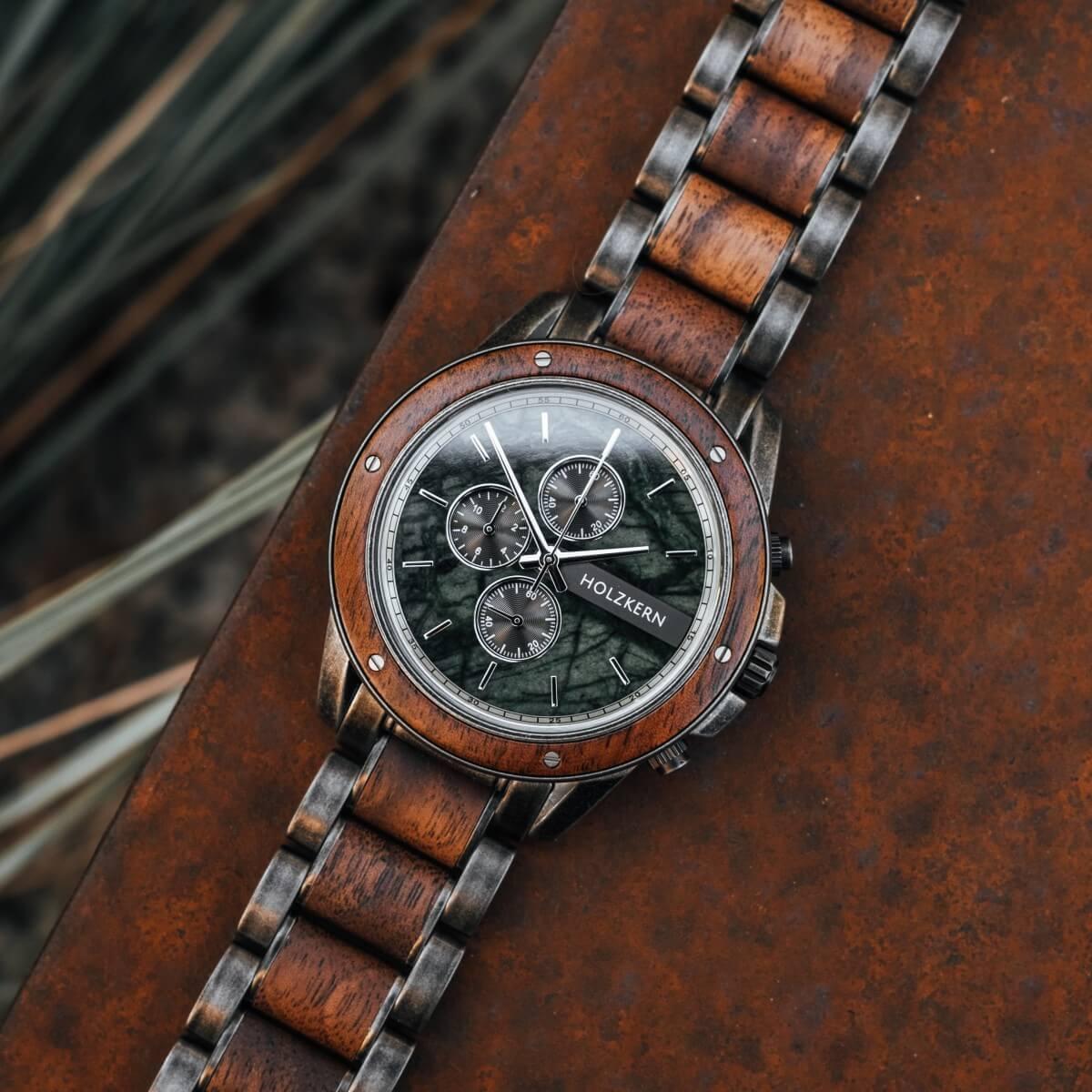 HOLZKERN | Camelot Coel Herren Holzarmbanduhr Chronograph