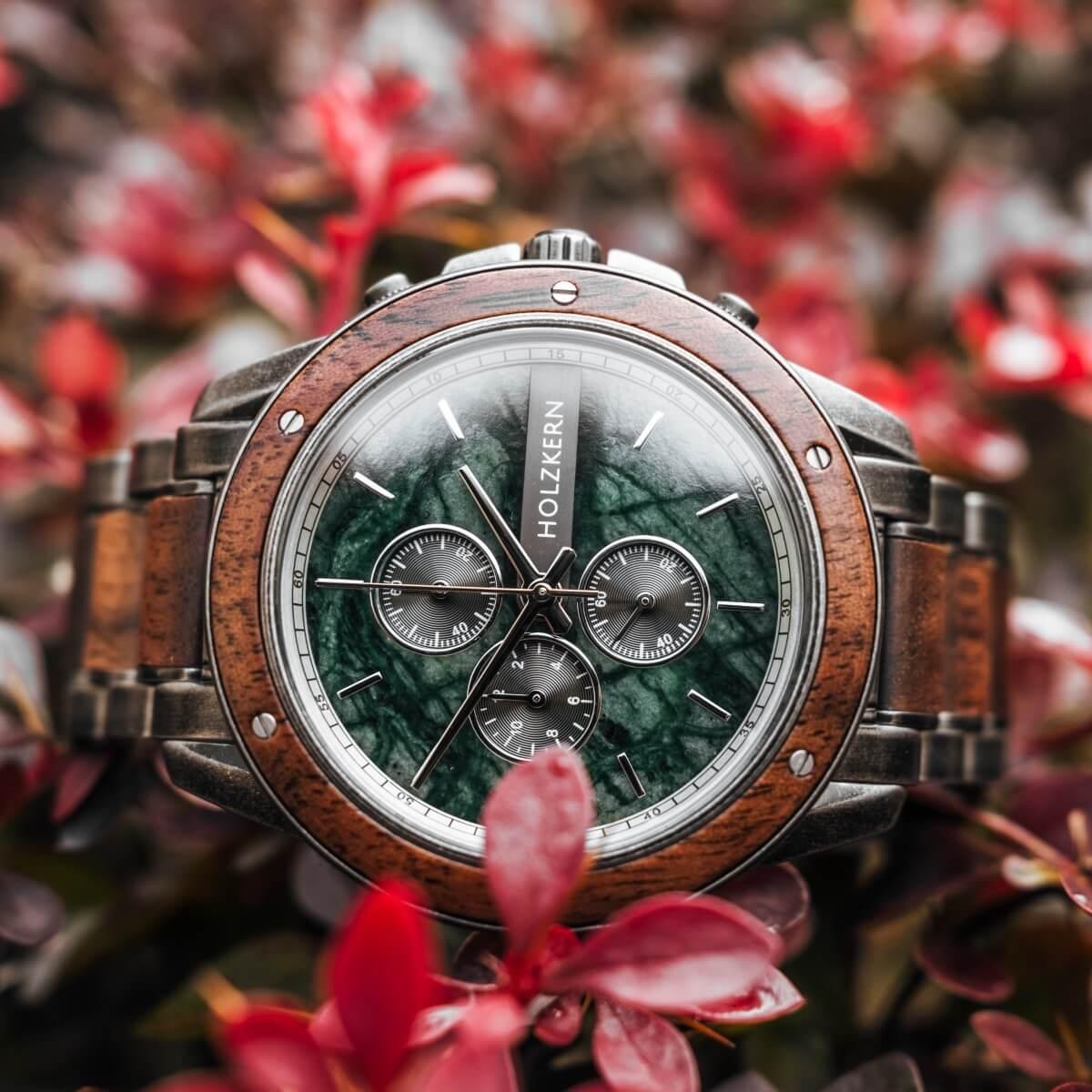 HOLZKERN | Camelot Coel Herren Holzarmbanduhr Chronograph