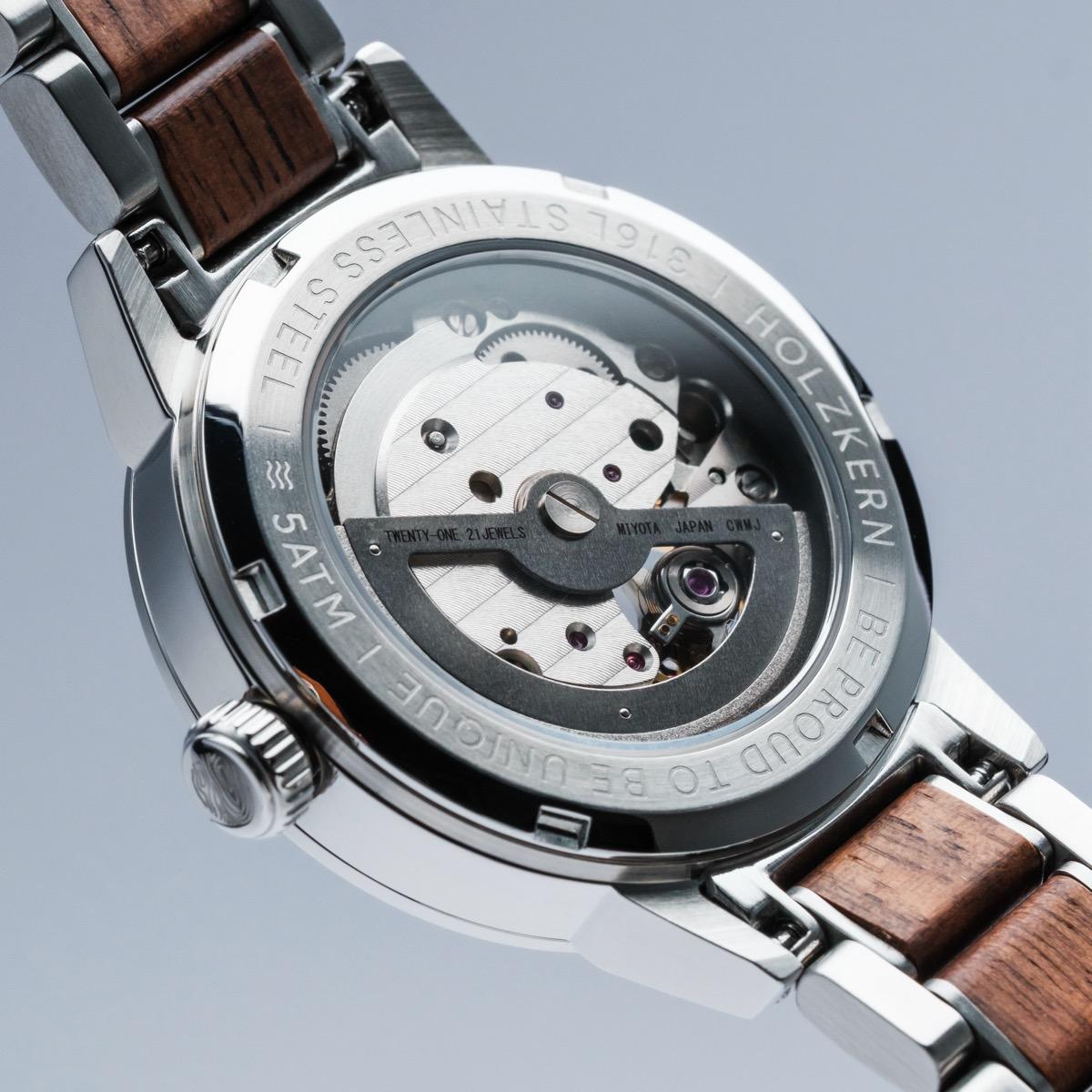 HOLZKERN | Colorburst Kaleidoscopic Damen Automatikarmbanduhr