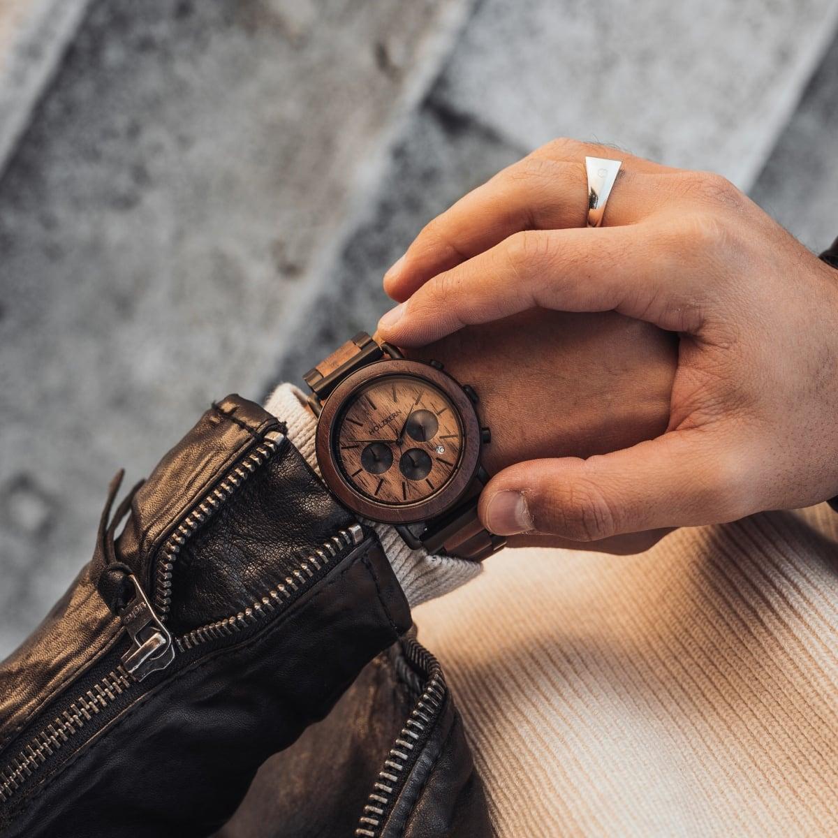 HOLZKERN Dämmerung Horizont Herren Chronograph