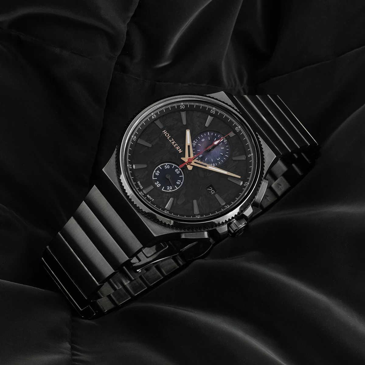 HOLZKERN | Darkmagic Herren Chronograph (Carbon / Schwarz)
