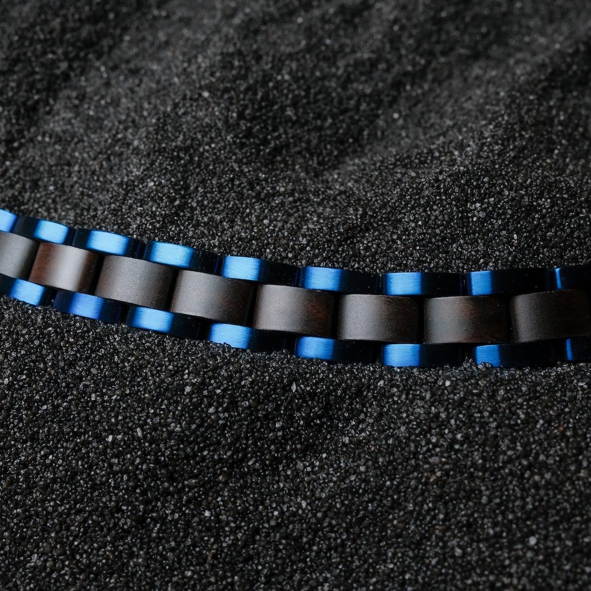 HOLZKERN | Armband Bandlet Dreiklang Ahornholz Blau