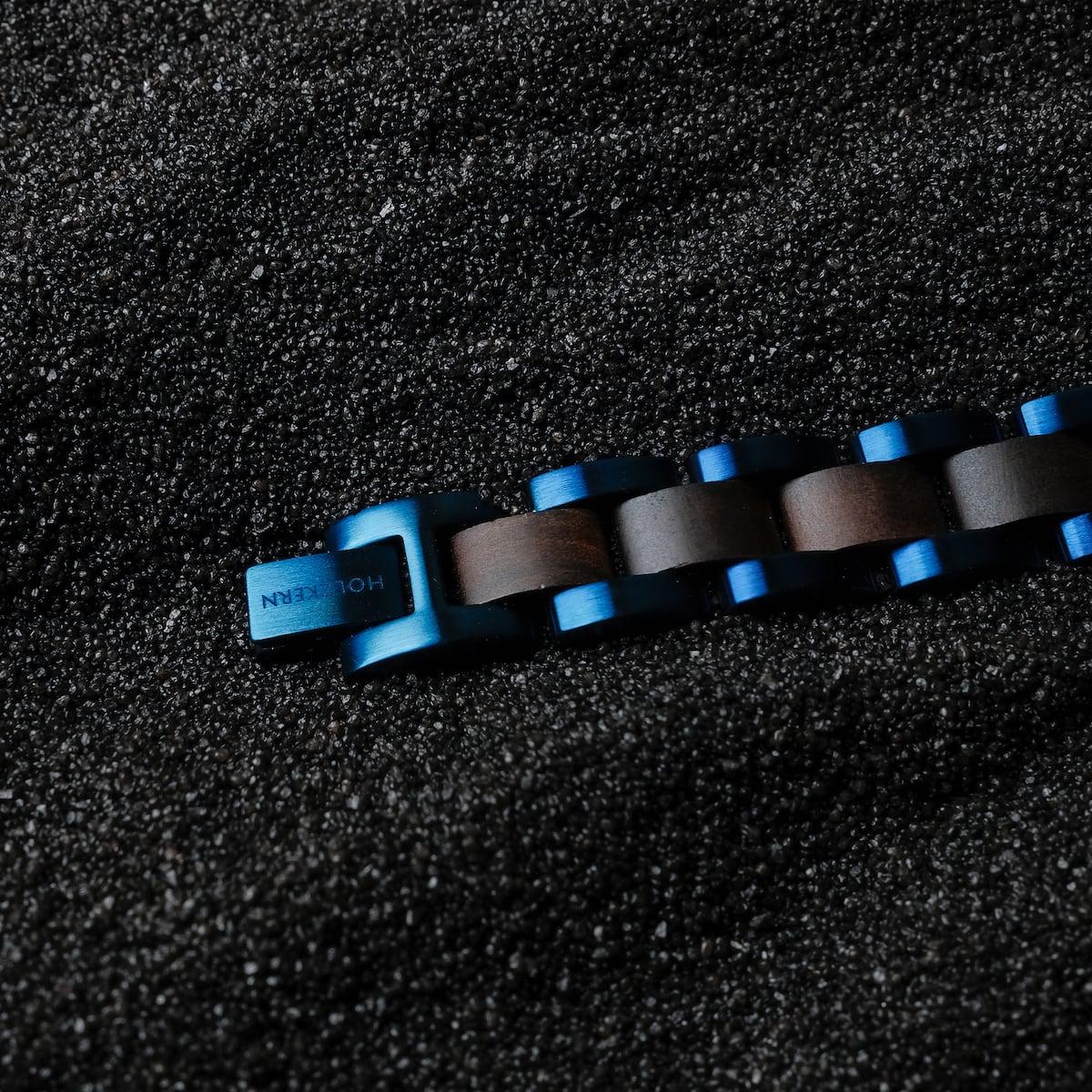 HOLZKERN | Armband Bandlet Dreiklang Ahornholz Blau
