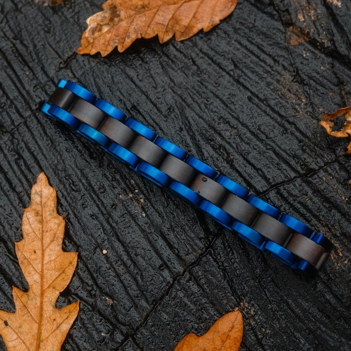 HOLZKERN | Armband Bandlet Dreiklang Ahornholz Blau