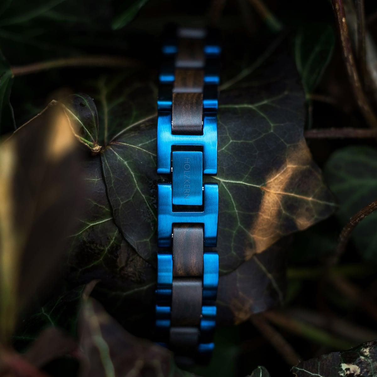 HOLZKERN | Armband Bandlet Dreiklang Ahornholz Blau