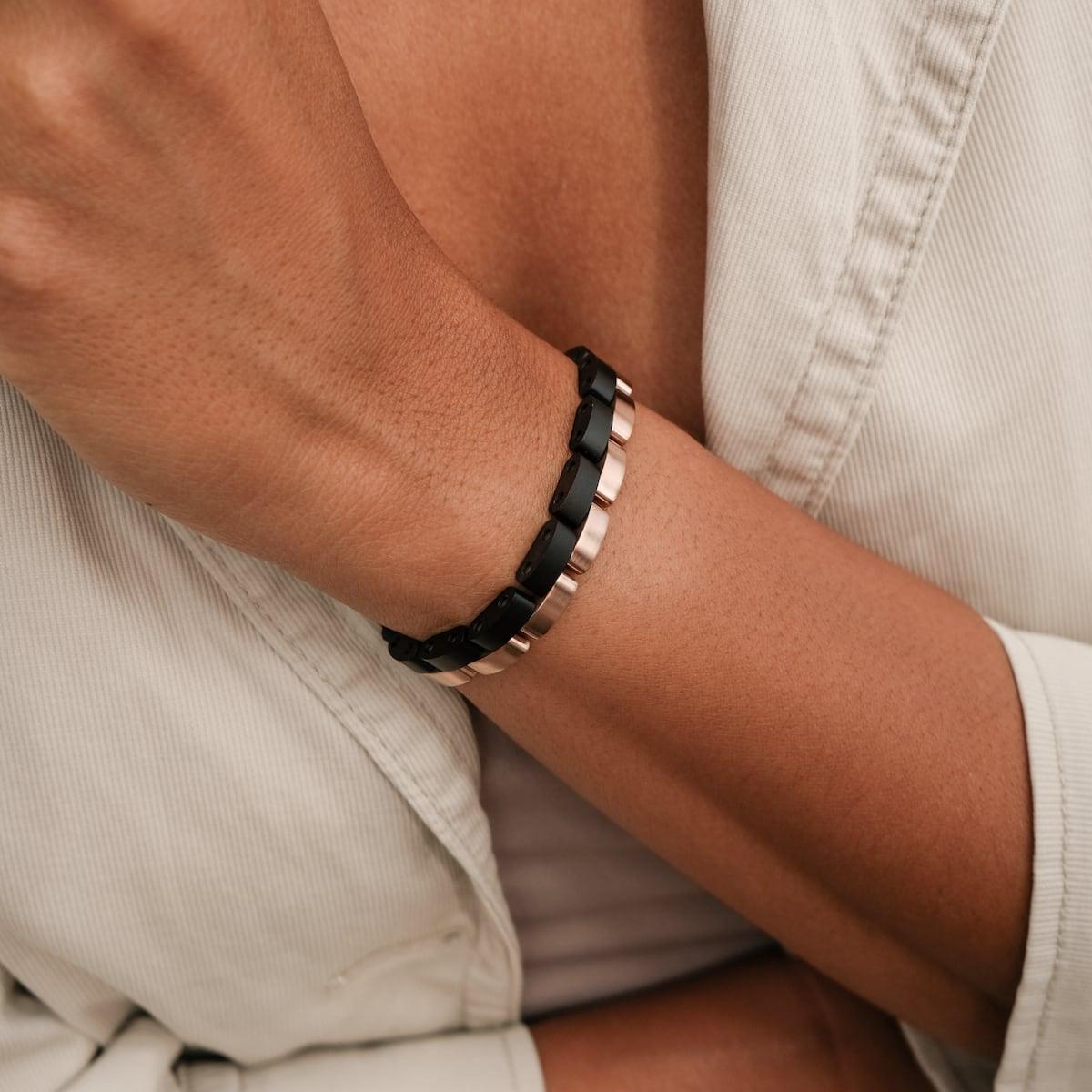 HOLZKERN | Bandlet Armband Duett Ahornholz Roséold