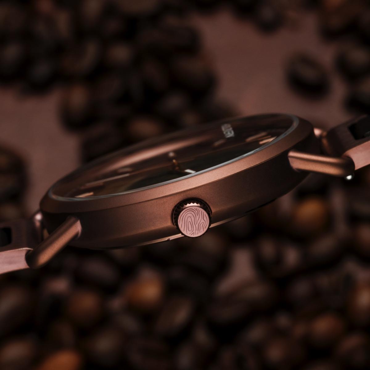 HOLZKERN | Espressino Herren Armbanduhr (Kaffee / Ahorn)