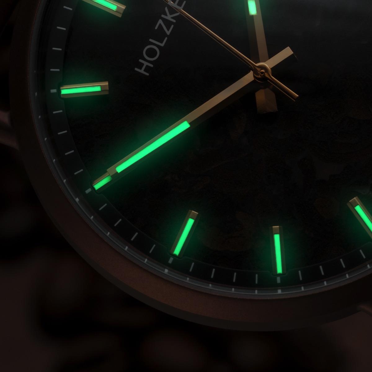 HOLZKERN | Espressino Herren Armbanduhr (Kaffee / Ahorn)