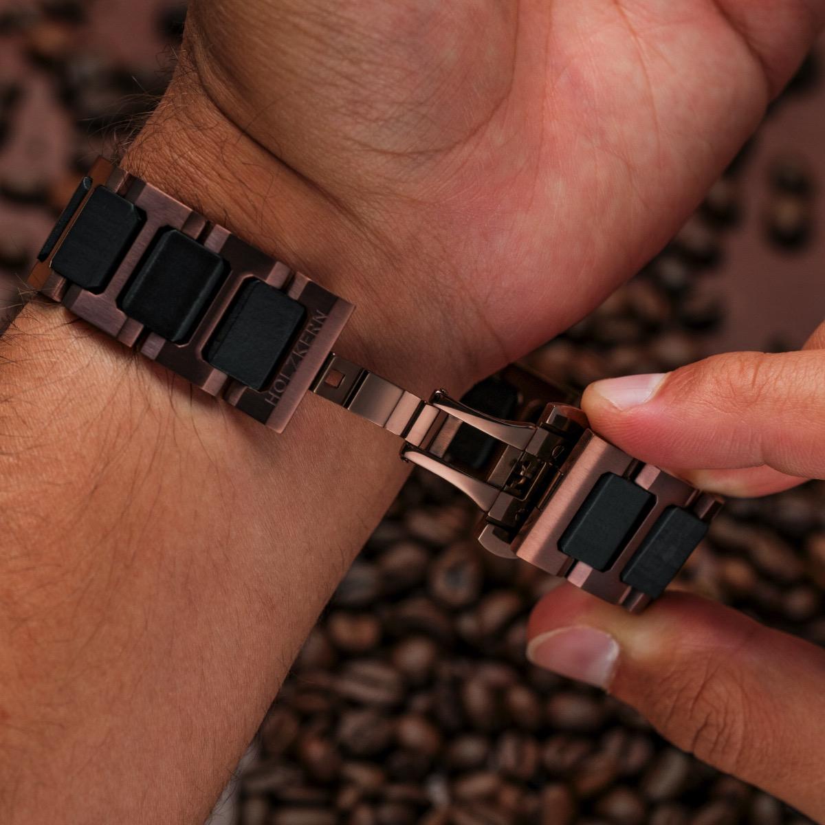 HOLZKERN | Espressino Herren Armbanduhr (Kaffee / Ahorn)