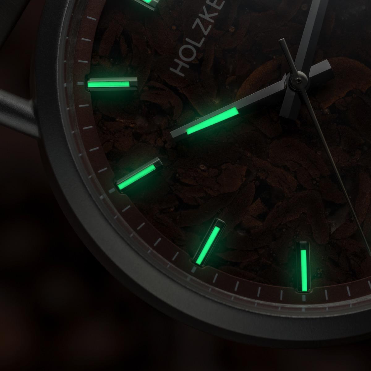 HOLZKERN | Espressino Herren Armbanduhr (Kaffee / Walnuss)