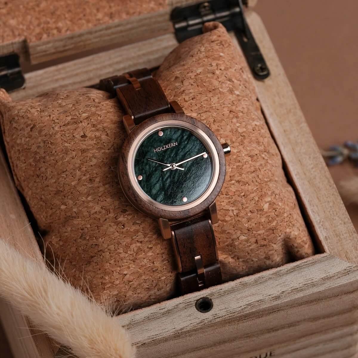 HOLZKERN | Euterpe Damen Holzarmbanduhr