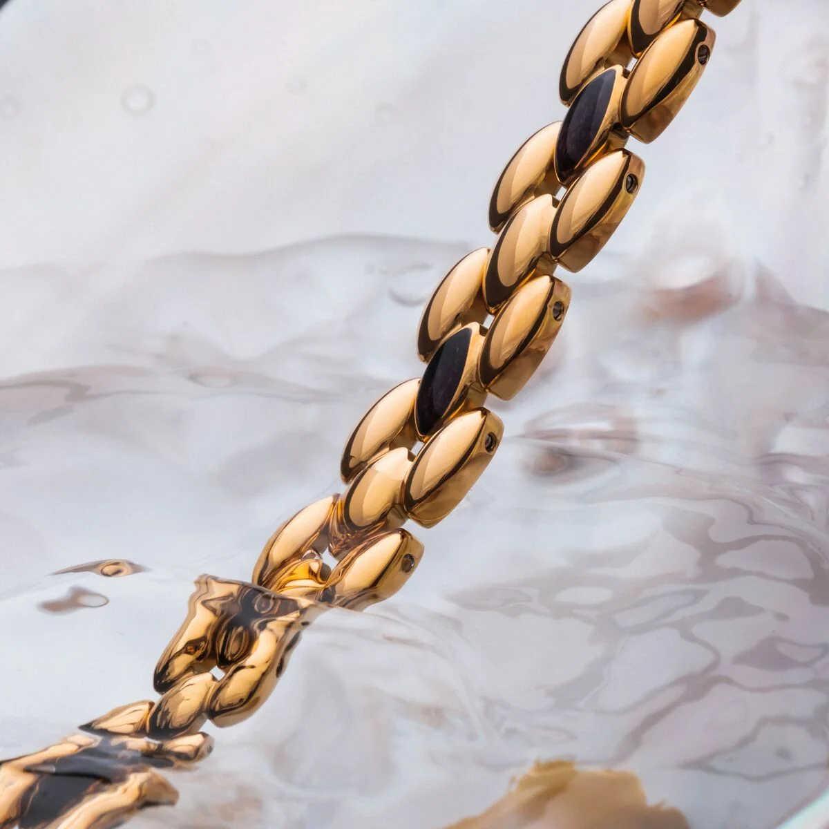 HOLZKERN | Armband Bandlett Fairylights (Ahorn / Gold)