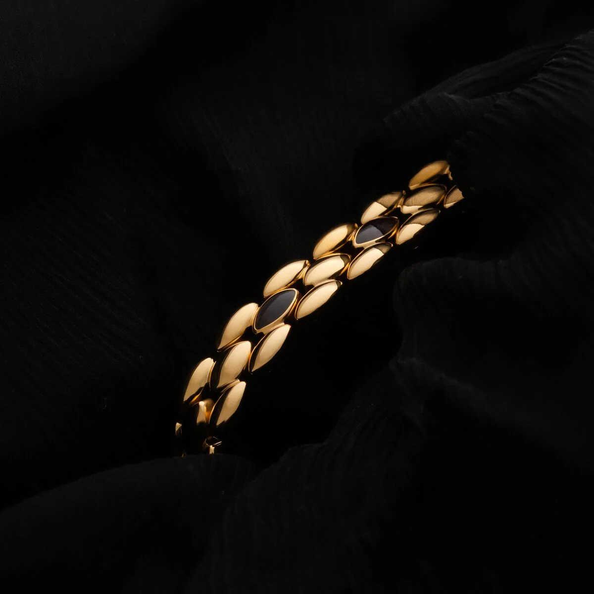 HOLZKERN | Armband Bandlett Fairylights (Ahorn / Gold)