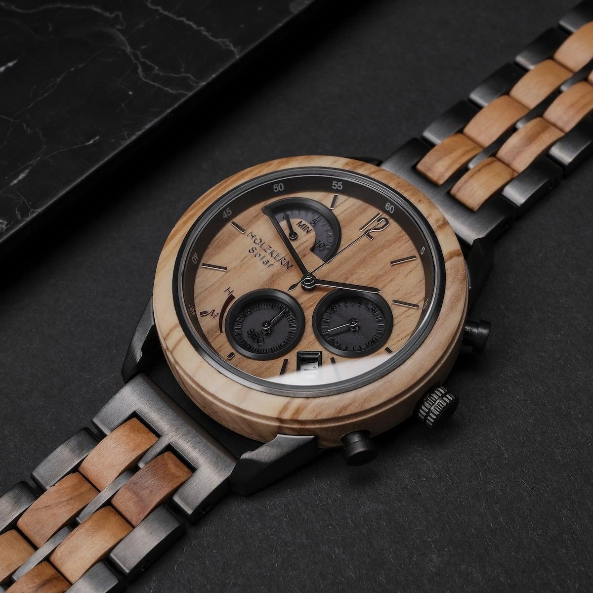 HOLZKERN Gamma Radiance Herren Solar Chronograph