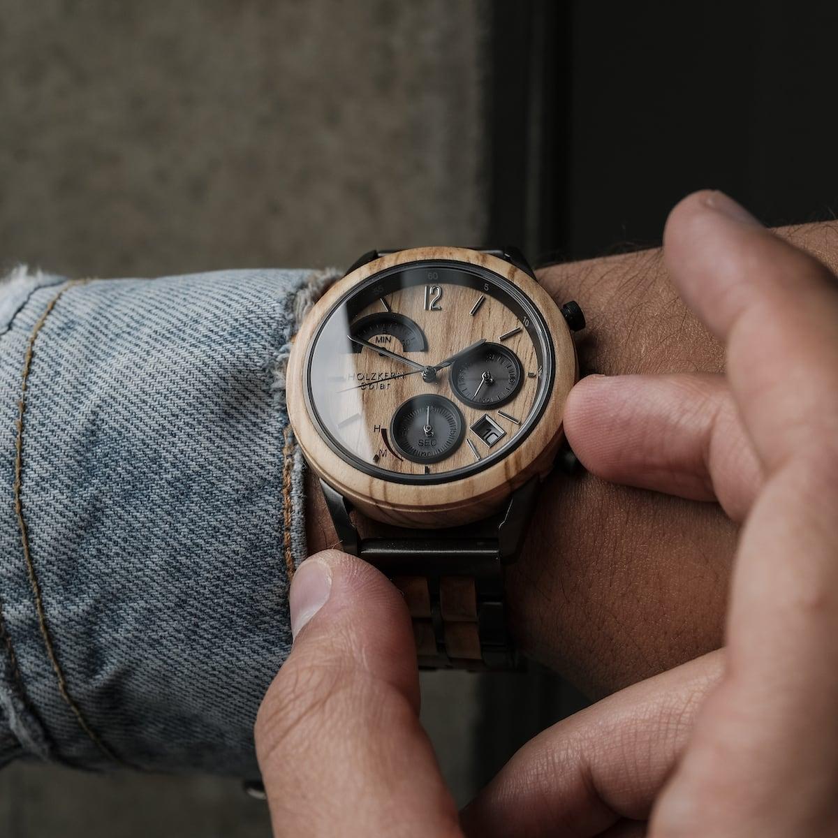 HOLZKERN Gamma Radiance Herren Solar Chronograph