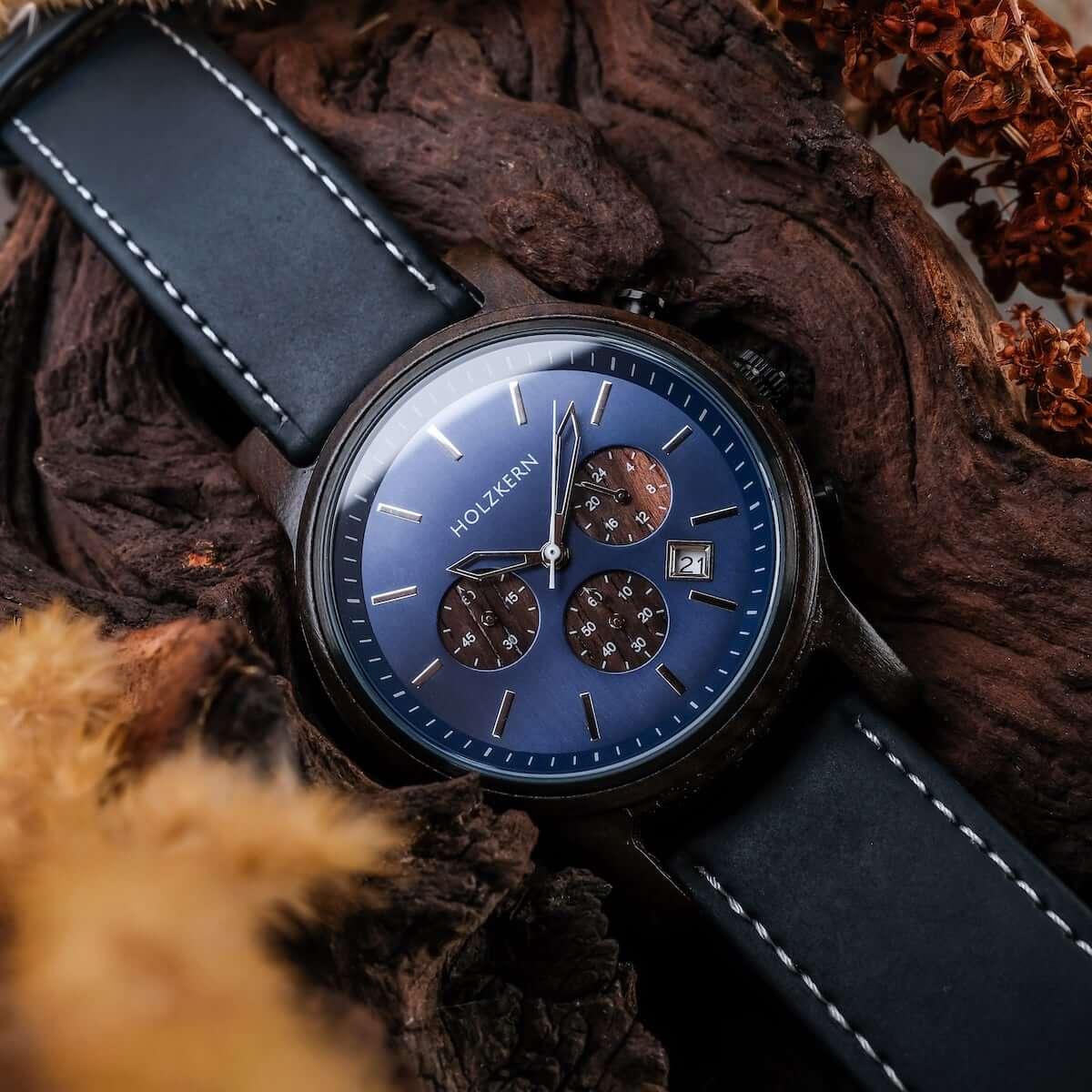 HOLZKERN Gebirgsbach Waldlauf Herren Chronograph