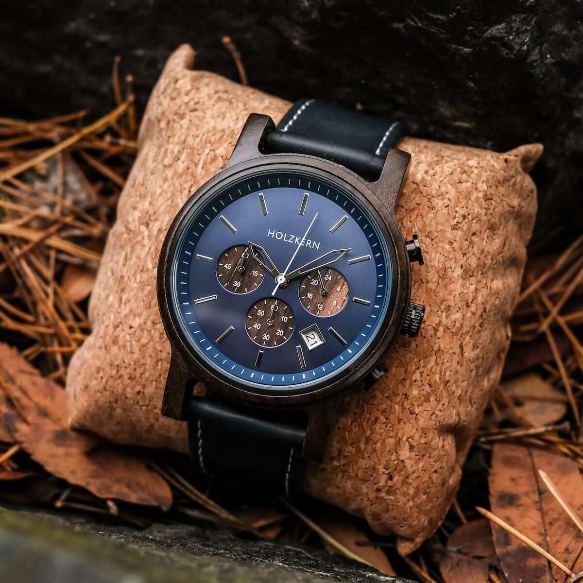 HOLZKERN Gebirgsbach Waldlauf Herren Chronograph