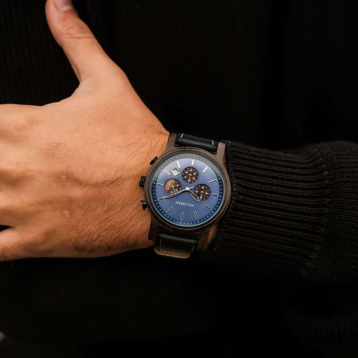 HOLZKERN Gebirgsbach Waldlauf Herren Chronograph