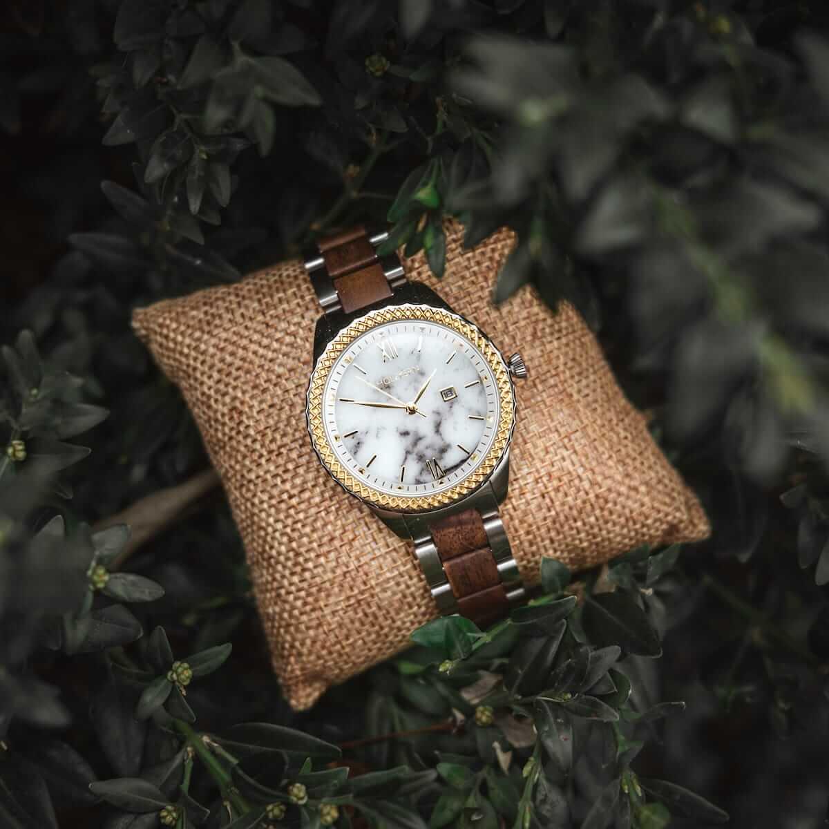 HOLZKERN | Heather Hanami Damen Holzarmbanduhr