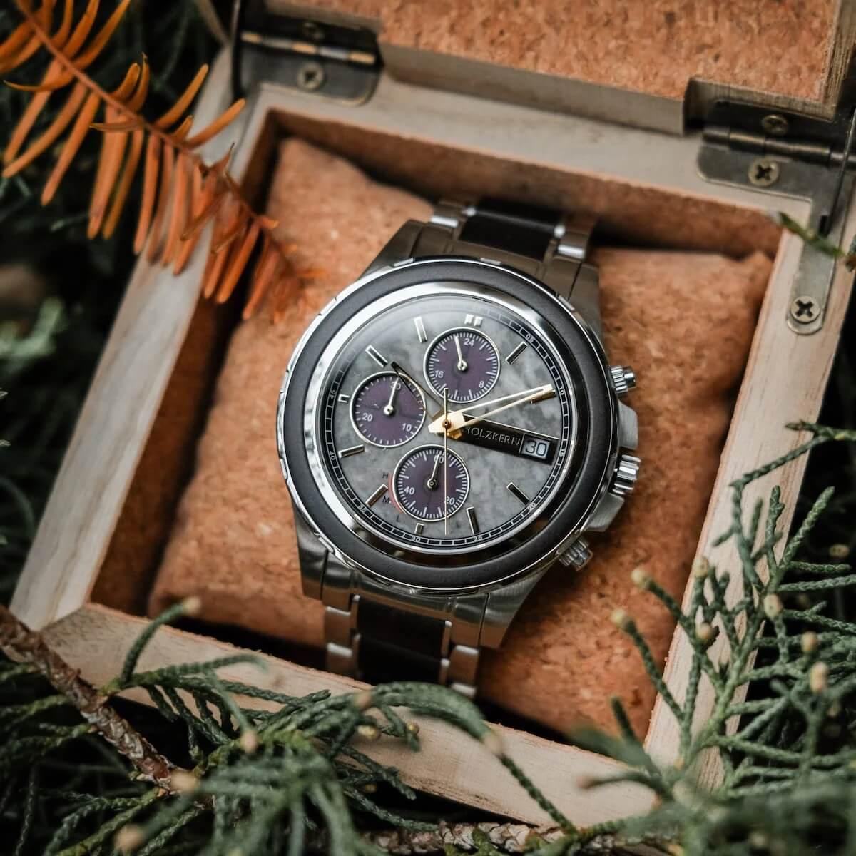HOLZKERN | Kairo Sundown Herren Solar Chronograph